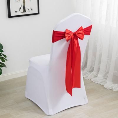10 Pezzi Schienale Sedia Fiore Raso Fiocco Cravatta Sedia Fiocco Fai da Te Annodare Banchetti Feste Matrimoni Decorazione Accessori Styling Sedia