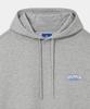 [Set] Dolphin Silicone Print Hoodie & One-Pleat Pants Melange Grey
