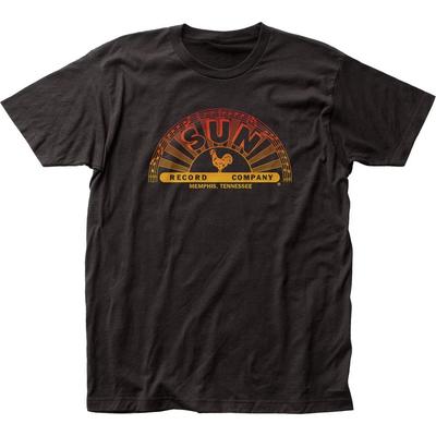 Sun Records Gradient Logo Mens T Shirt Music Classic Concert Rock Band Tee Black
