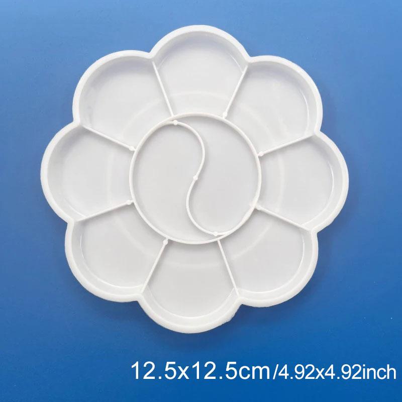 Plum Blossom Shape Painting Palette Paint Tray Office School Art Supplies Essential for Painting Enthusiasts Reusable TMZ