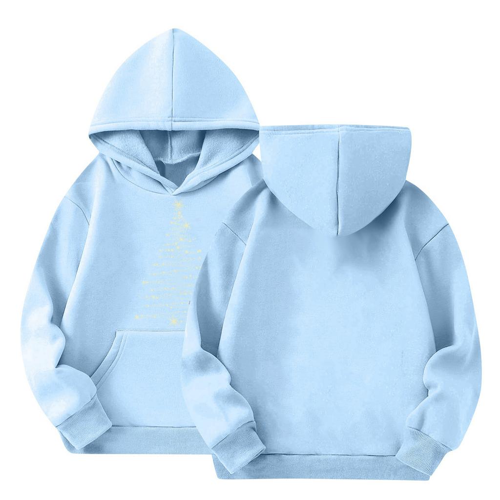 Children's Hoodies Loose Solid Color Hooded Sports Shirt Fashionable Sports Shirt