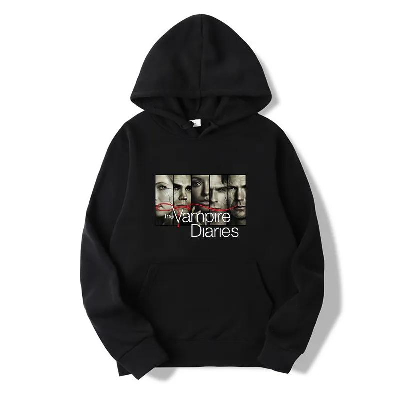 The Vampire Diaries Harajuku Printed Hoodies Cool Logo Casual Pullover Streetwear Fashion Long Sleeve Sweatshirt115
