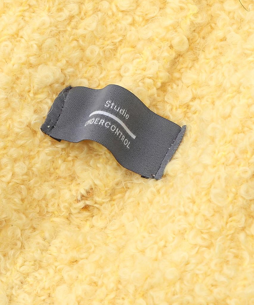 Eondeokeonteulolseutyudio Boucle Winter Beanie Fluffy Beanie / Mohair Boucle / Lemon