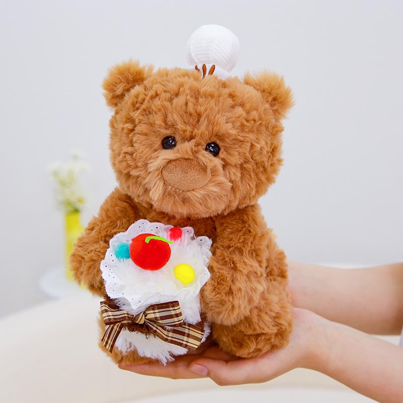 

Креативный Милый Шеф-повар Торт Медведь Плюшевый Плюшевый Мишка Кукла Обнимашка Кукла на День Рождения Подарок 30cm