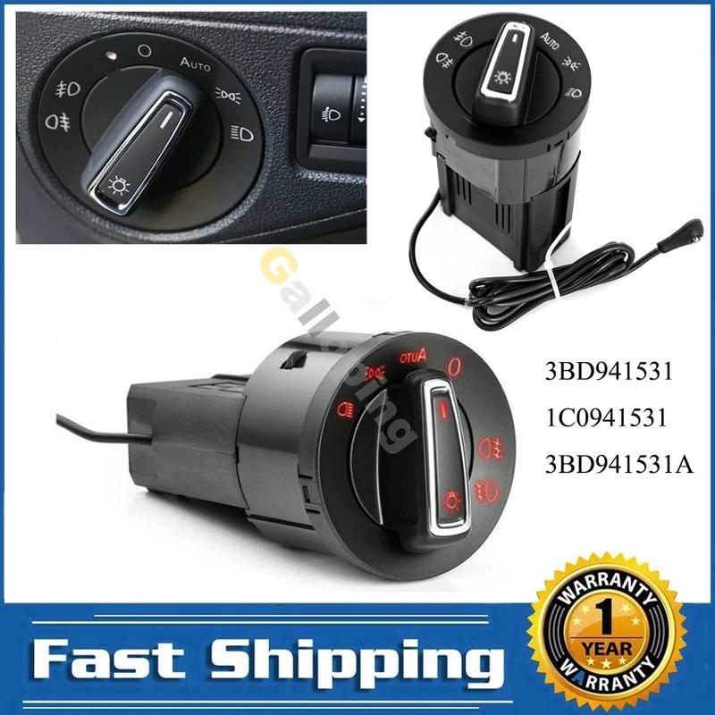For Vw Jetta Bora Golf MK4 Passat B5 Beetle T5 Polo 9N Sharan Lupo Headlight Control Switch Button Car Accessories 3BD941531