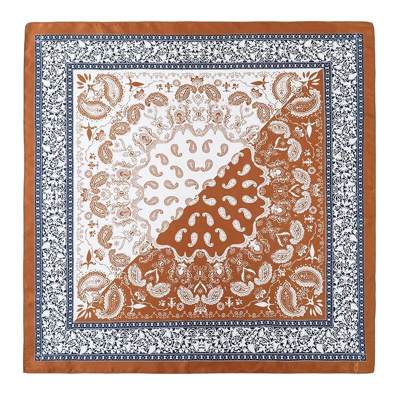 Retro Paisley Multi-use Silk Scarf: Large Square for Street Dance, Hip Hop, Neckerchief for Men & Women