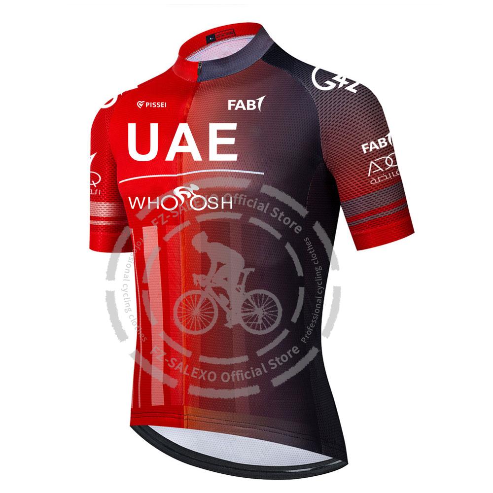 Uae Cycling Jersey Men Triathlon Bike Set Short Sleeve Quick Dry MTB Maillot Ropa Ciclismo Hombre Summer Bicycle Clothing