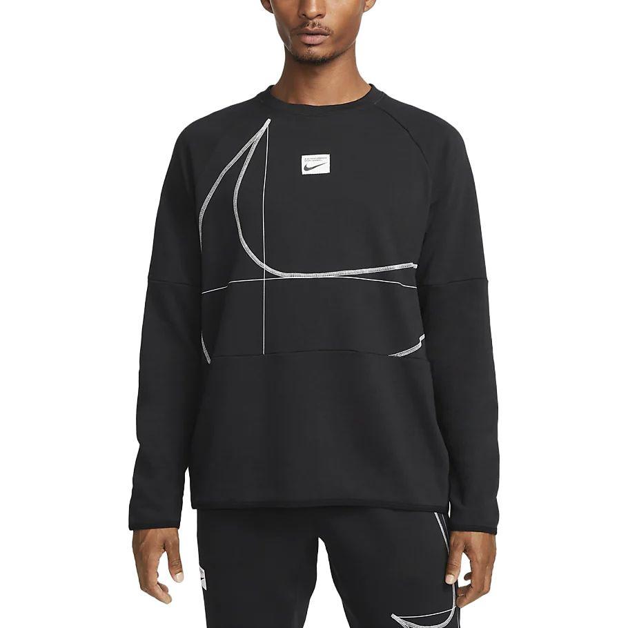 Nike French Terry Cotton Blend Crewneck Sweatshirt Black Men s DQ6622-355 XXL