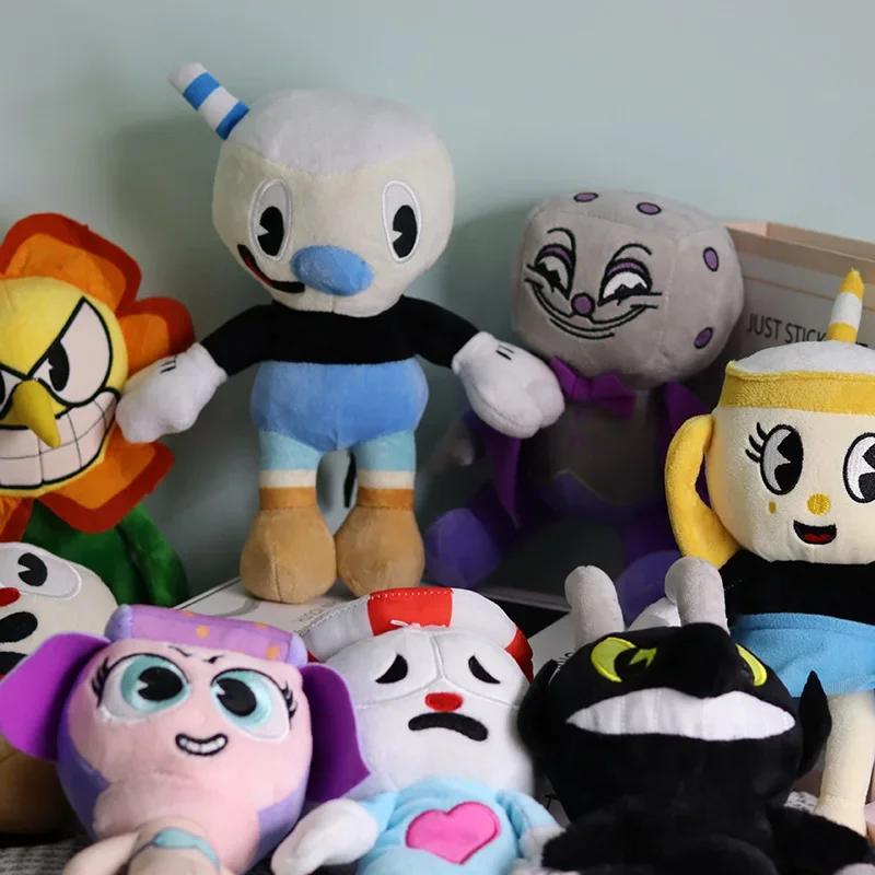 Game Cuphead Plush Doll Toys Mugman Stuffed Dolls Adventure The Chalice King Dice Cagney Carnantion Plushie Pillow Birthday Gift