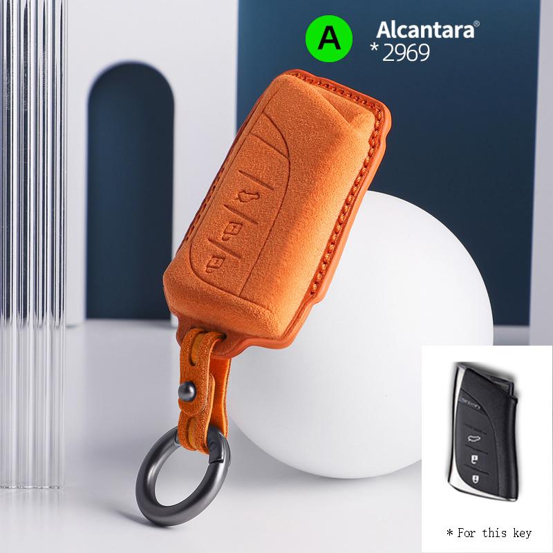 Alcantara For Lexus Es200 300H Rx Ux260 Car Key Case Accessories Keychain Suede Cover Shell Keychain Styling