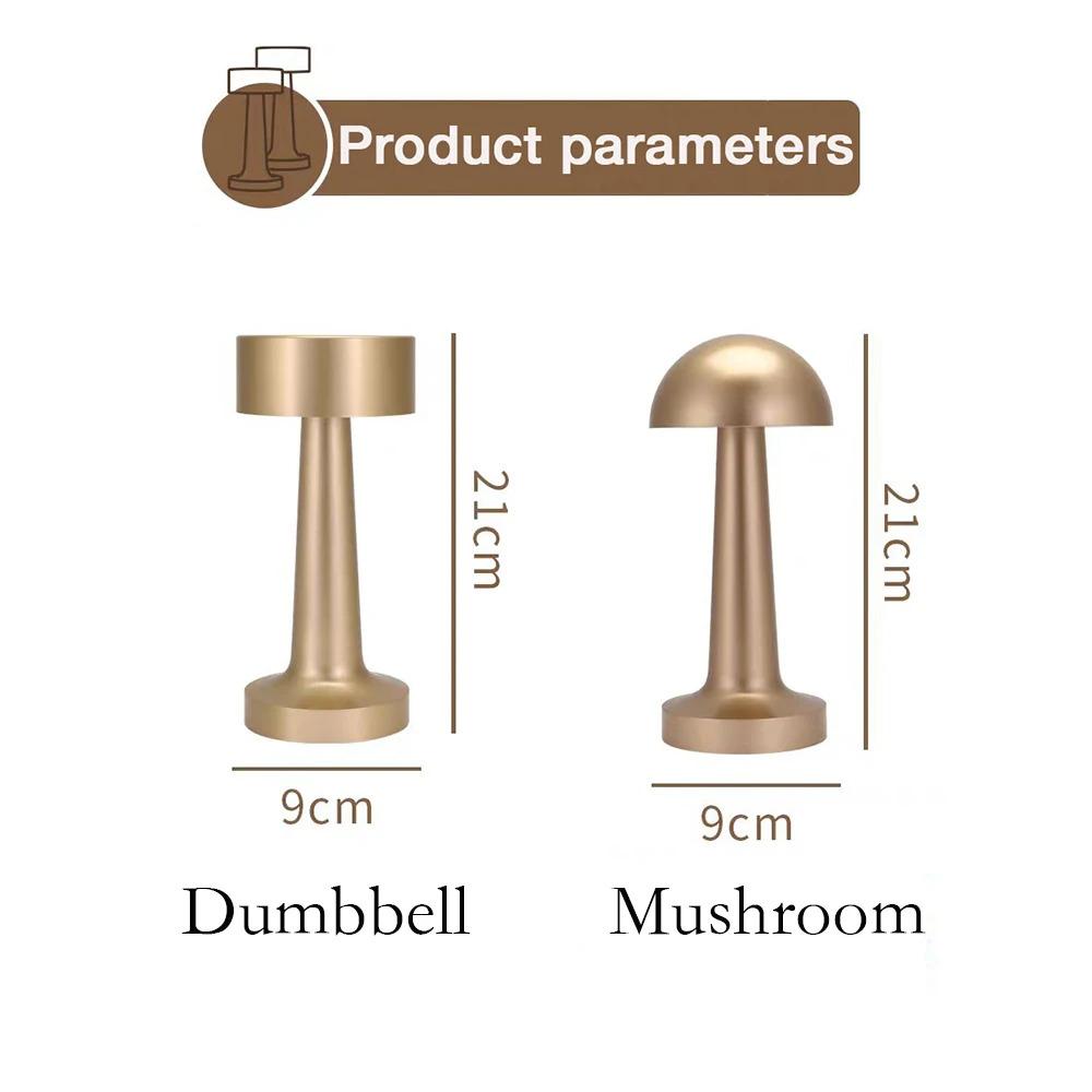 LED Table Light Metal Touch Desktop Decorative Lamp Rechargeable Night Lights For Bar Coffee Table Restaurant Decoration Light