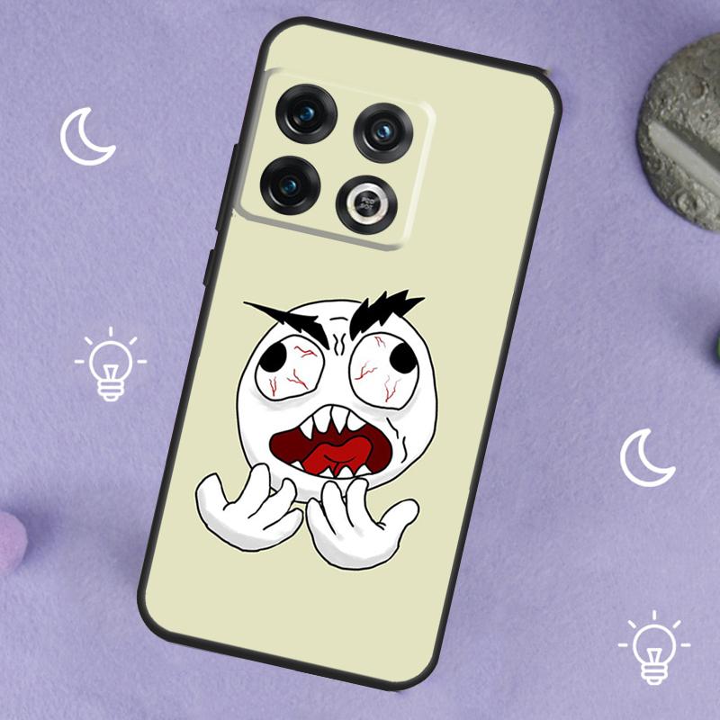 Troll Face Meme For OnePlus 13T 13R 12R 10R 10T 8T 11 12 13 15 Case For OnePlus Nord 5 CE 2 3 4 Lite N20 N30