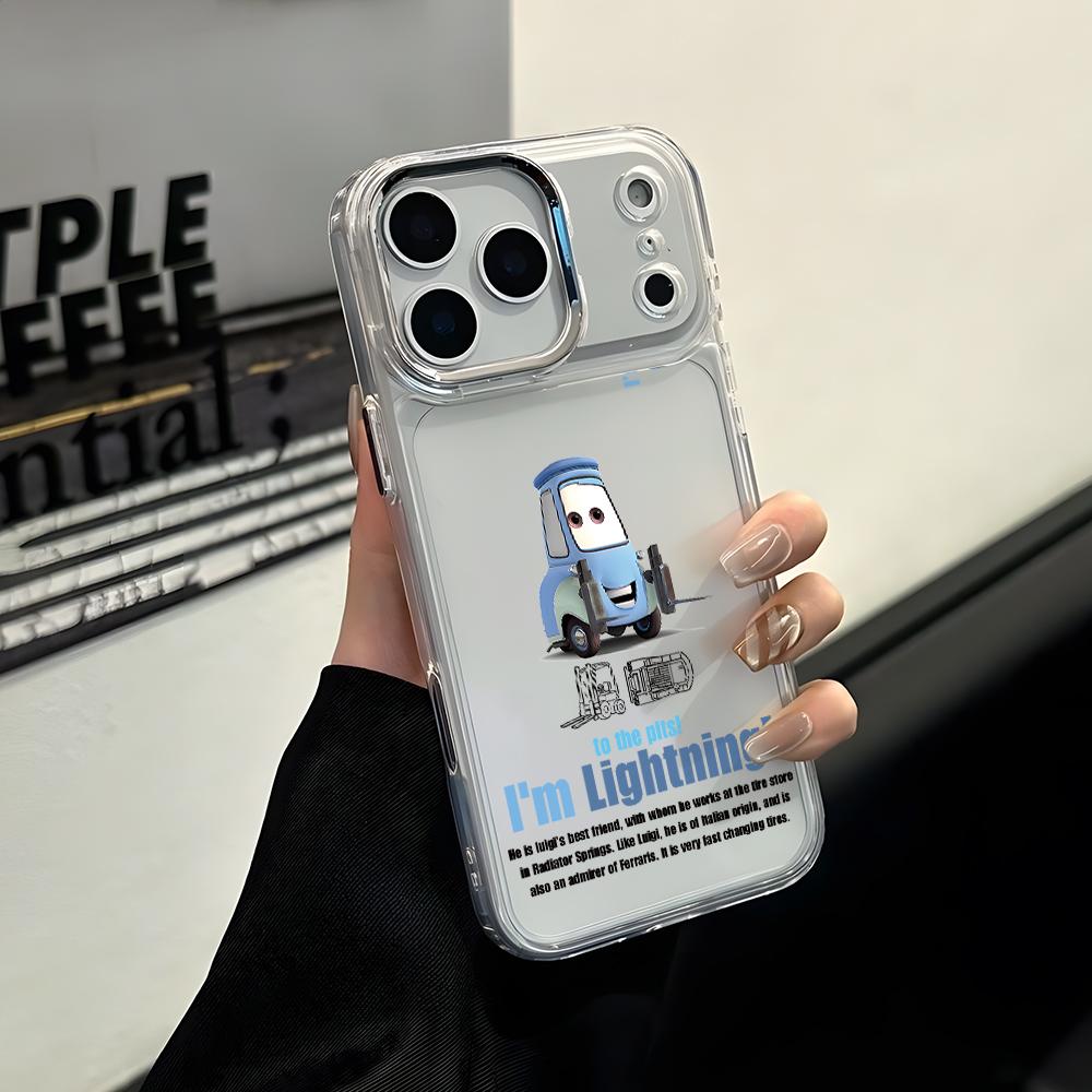 Cartoon Cars McQueens Sallys Phone Case for Apple iPhone 17 Air 16 16e 15 14 13 12 11 Pro Max X Xs XR 8 Plus Luxury Clear Cover