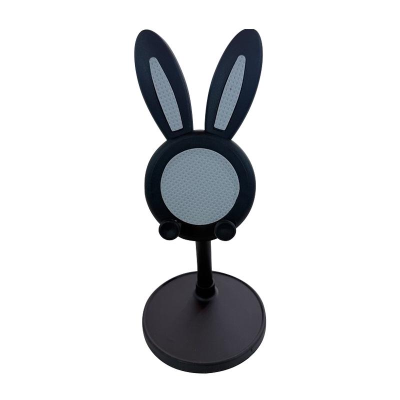 

Креативный держатель для мобильного телефона в виде головы кролика - симпатичная телескопическая подставка с мультяшным принтом для рабочего стола