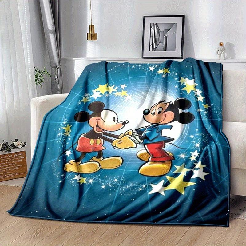 1pc Mickey Printing Blanket - Soft, All-Season Throw for Living Room, Beroom,Personalize Gift with Aorable Cartoon Esign