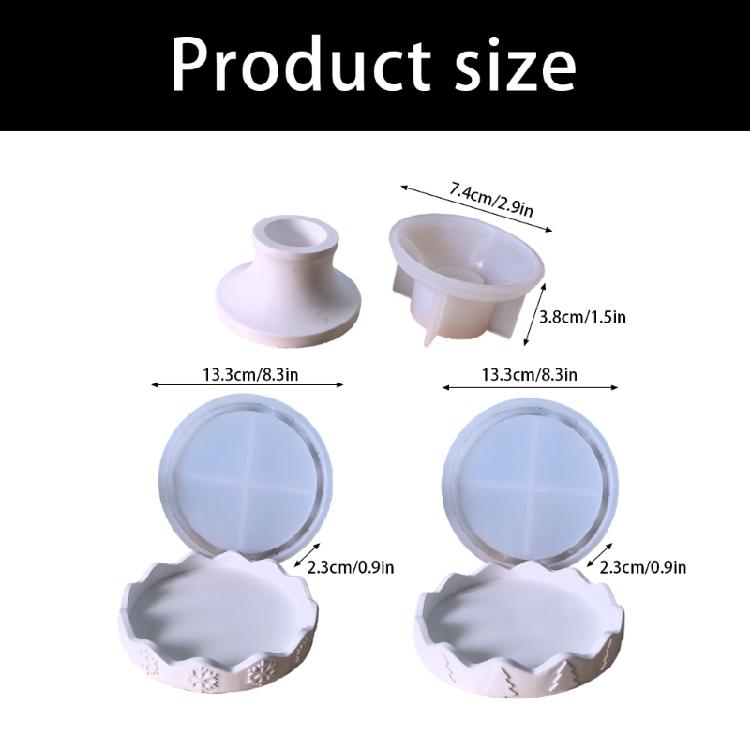 Jul-tema Silikon Hantverksform Bakplåt Livsmedelssäkra Material för Tillverkning av Resin Art Choklad Juldekorationer