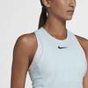 Nike Solid Color Casual Crew Neck Tennis Sports Vest Women Tops Blue White 888185-412