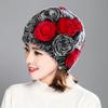Rex Rabbit Hair Hat Female Autumn Winter Middle-aged and Elderly Mother Thickened Warm Fashion Grandmother Old Lady Mother-in-law Fur Hat