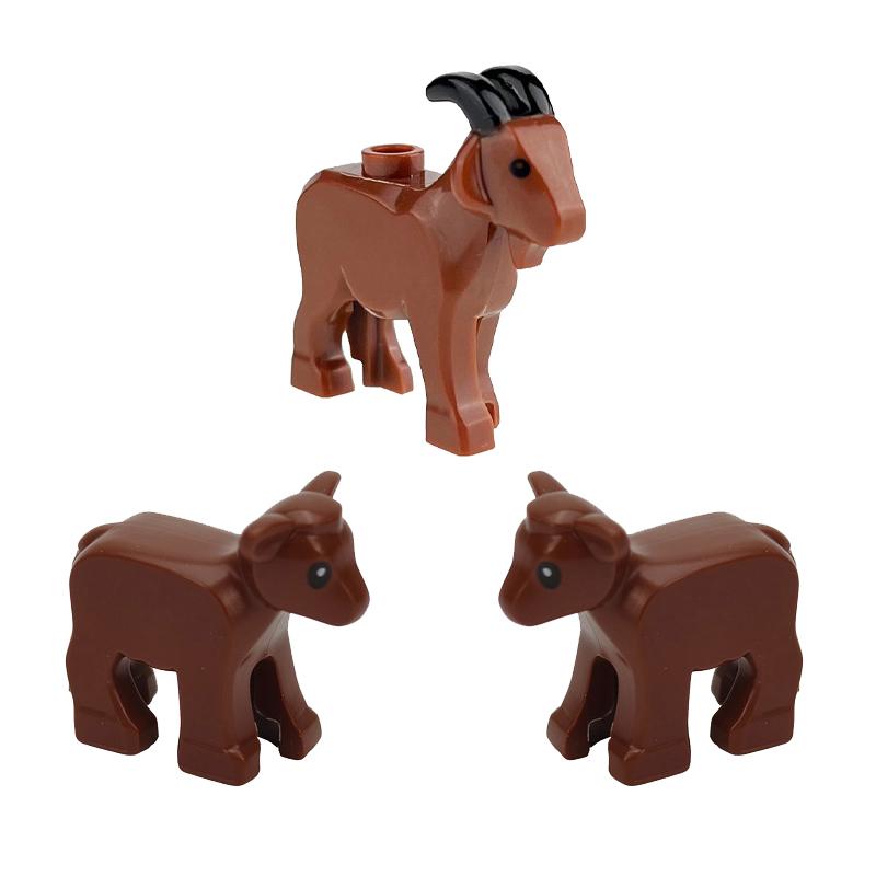 MOC Urban Zoo Model Farm Scene Building Block Accessories Owl Sheep Wolf Pig Flamingo Elephant Camel Children Brick Toy Gift R69