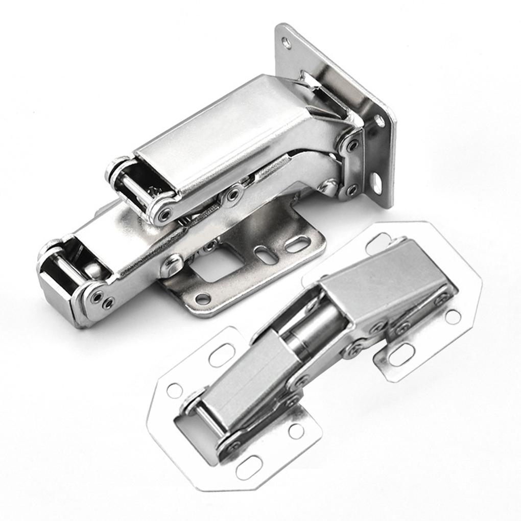 Cabinet Hinge Door Hinge Plated Free-Punching Soft Closing Kitchen Cupboard Damper Buffer Furniture Hardware