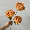3heads Peony Cored Peony Artificial Flower Fake Rose Wedding Living Room Decoration