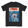 Men Women TShirt PAWS Funny Cat Parody Cat Lover Gift Kitten Shark Mouse Meow T Shirts Summer Tee Shirt Y2K Cotton Clothes