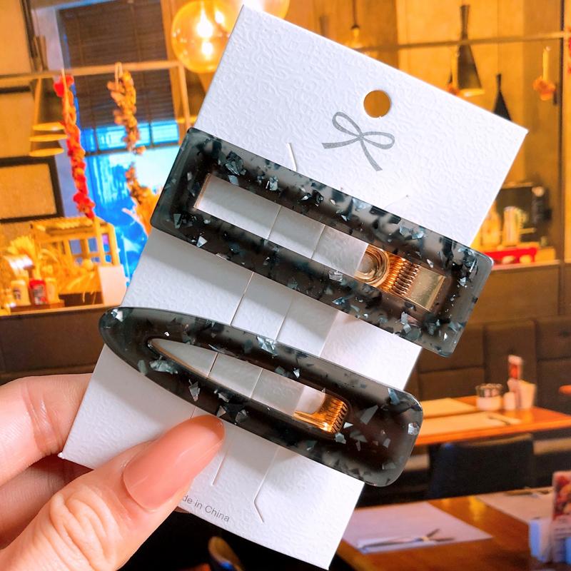 2pcs/ Set Korean Sequins Acetate Hair Clip Hairpins For Women Accessories Jewelry Femme Barrettes Hairgrip Girls Headwear