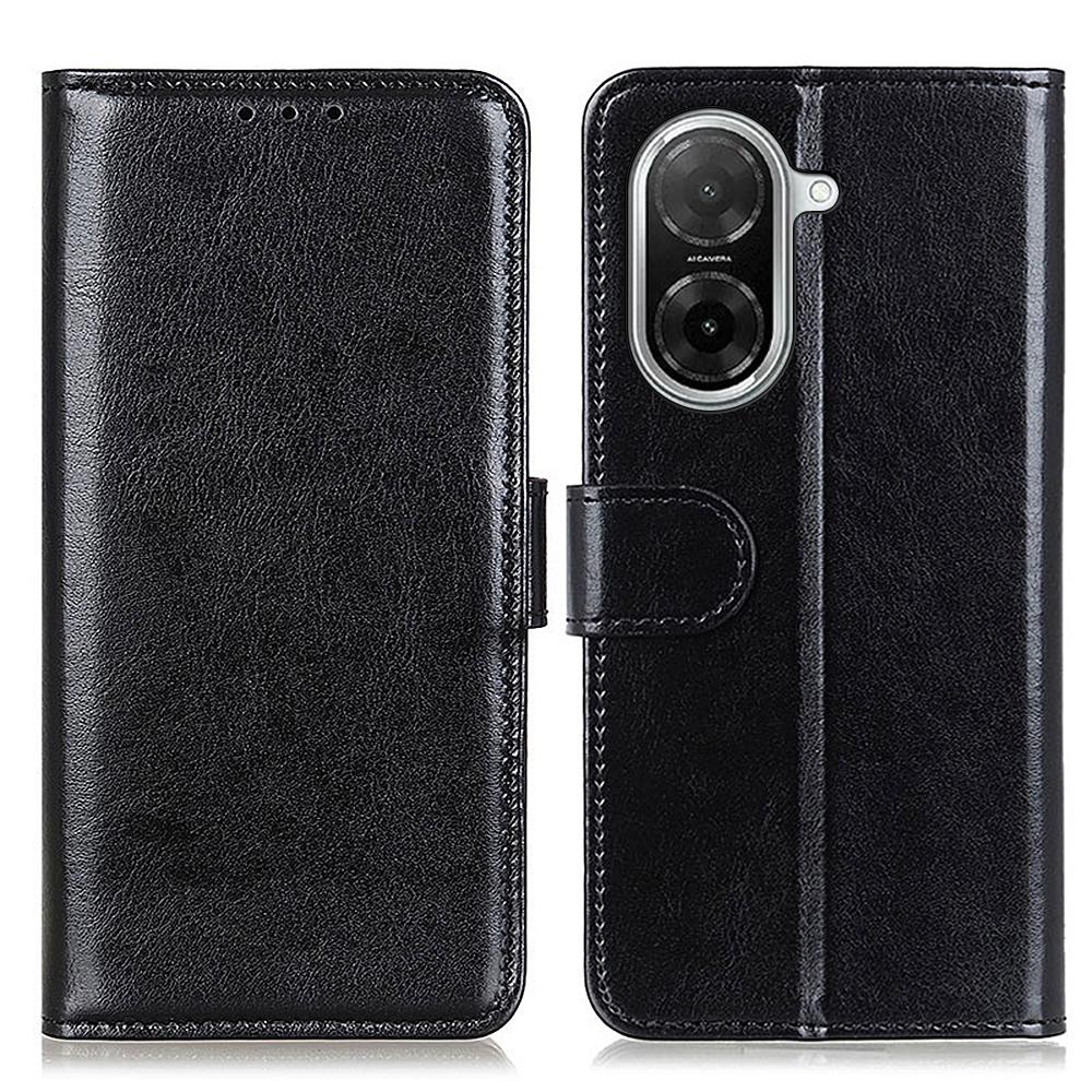 For Xiaomi Redmi A5 4G (171.7mm)/Poco C71 4G Case Crazy Horse Texture PU Leather Phone Stand Cover