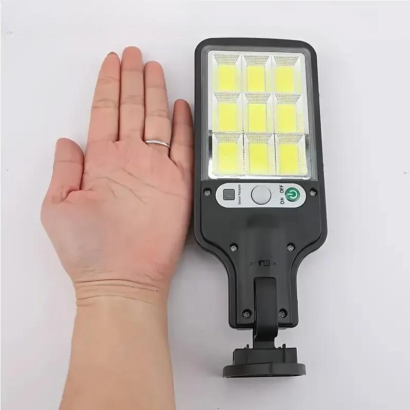 LED Wall Street Lamp 108 LED Solar Lights Outdoor with 3 Mode Waterproof Motion Sensor Security Lighting for Garden Patio Path