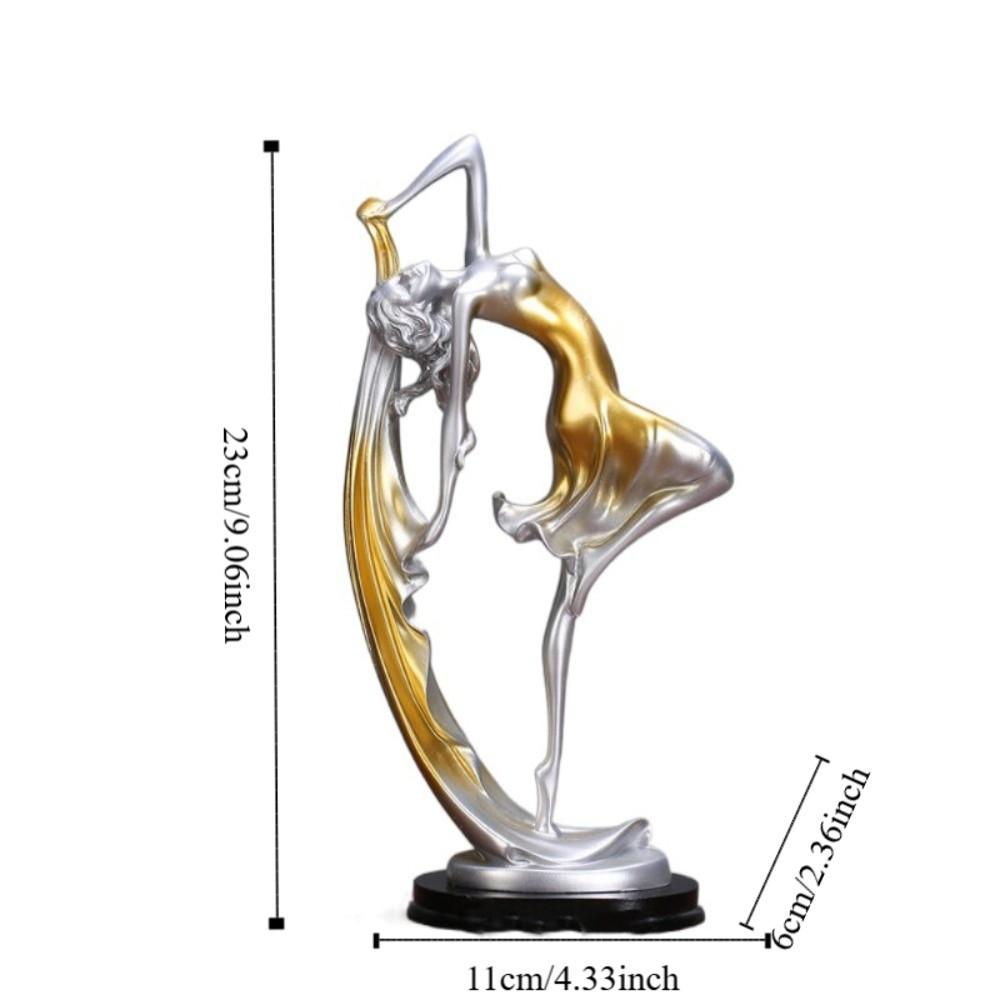 Modern Dance Girl Ornaments Art Miniatures Figurine Sculpture Crafts Girl Character Statue  Bedroom