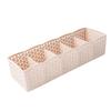 5 Cells Plastic Organizer Storage Box Tie Bra Socks Drawer Cosmetic Divider Housekeeping Container