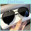 Half Frame Men Pilot Sunglasses And Women Versatile Big Faces Make People Look Thinner Driving Uv Antitoad Glasses Personality