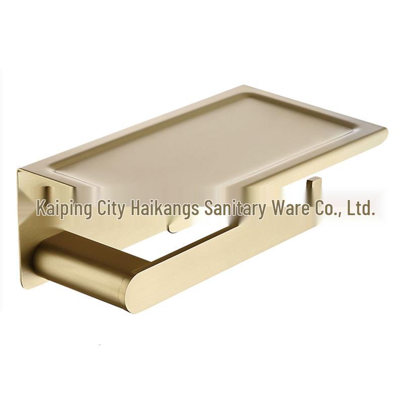 Juego de Baño de Acero Inoxidable 304 Dorado: Toallero, Barra de toallas, Portarrollos de papel higiénico, Estante y Escobilla para el inodoro.