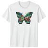 Vibrant Butterfly Succulent Design TShirt Botanical Plant Nature Lovers Gift