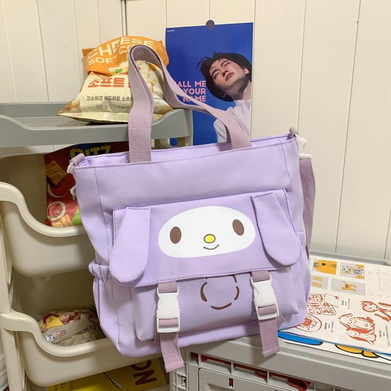 Cute ins student messenger bag soft girl new class shoulder bag college style retro mailman portable canvas bag