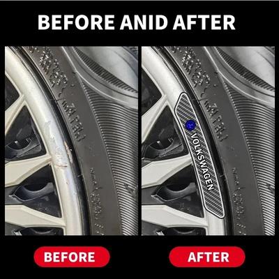 4PCS Car Wheel Hub Rim Decor Stickers Auto Accessories For Volkswagen VW Jetta Polo T4 T5 T6 Sharan Touareg Gol T-Cross Touran