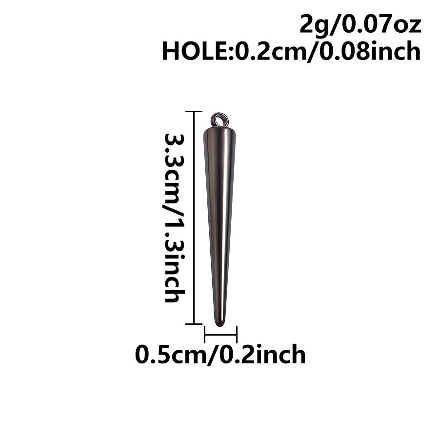 6pcs Mix Goth Punk Charm Stereoscopic Cone Pendant Stainless Steel Charms For Jewelry Making Supplies Handmade Earrings Necklace
