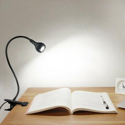 USB-wiederaufladbare Clip-on-Desktop-LED-Licht-Computer-Leselampe mit Knopf