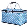 Hiro World Trade Cooler Cooler Polka Dot Large Capacity 32L Polka Bag, Box, Basket, Picnic, Insulated, Foldable, (Blue Dot)