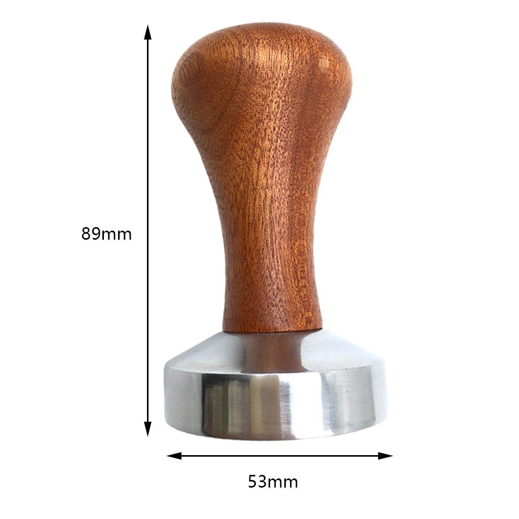 51/53/58mm Coffee Tamper Food Grade Coffee Tamper Leveler Wooden Handle Coffee Distributor for Coffee Maker Coffeeware Barista