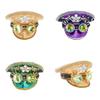 Punk Rivet Military Style Big Eave Hat Cosplay Party Costume Cap Steampunk Goggles Decor Nightclub Bar Performance Hat