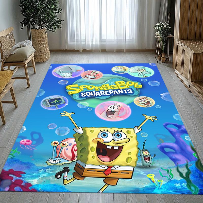 Funny S-SpongeBob Patrick Star Cartoon Living Room Non-Slip Area Rug Soft Carpet for Bedroom Playroom Sofa,Home Decor Doormat