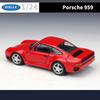 1/24 skala WELLY Porsche 959 aluminiowy Model samochodu Diecasts metalowe pojazdy zabawkowe Model samochodu wysoka kolekcja symulacyjna prezenty dla dzieci