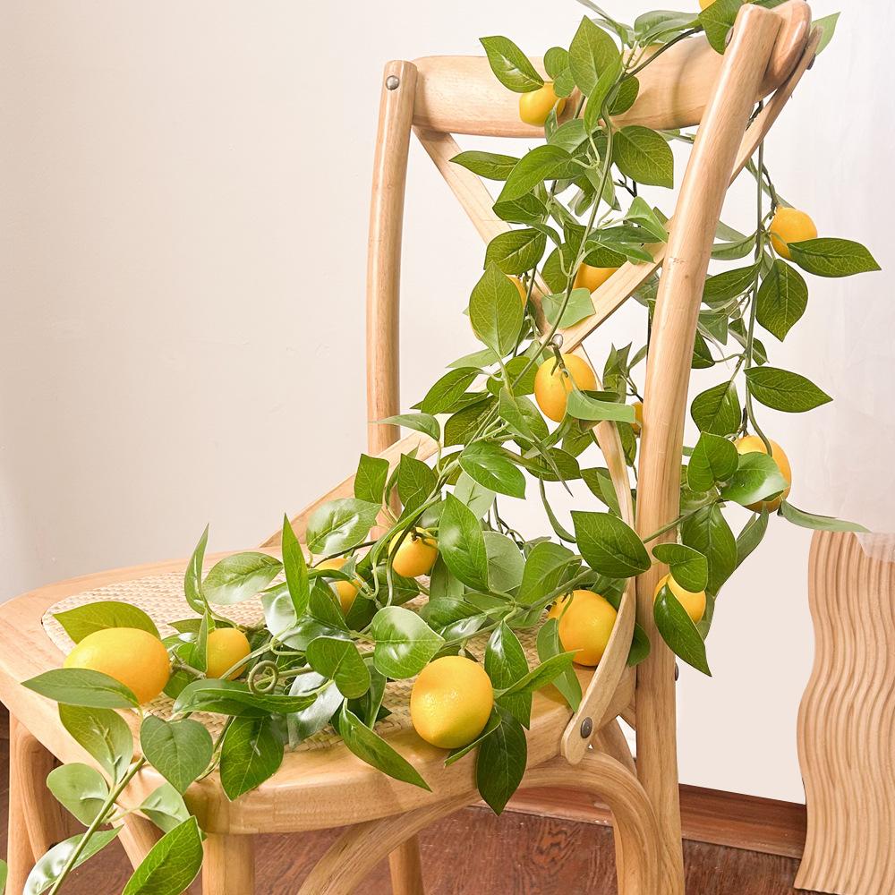 Simulation Plant Lemon Tree Green Plant Fake Tree Living Room Nordic Floor Ornament Decoration Simulation Tree Lemon Fruit