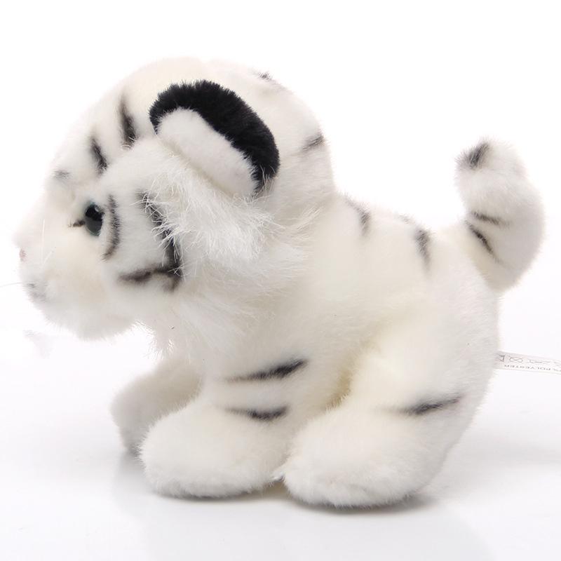 Adorable Cute Plush Tiger Animal Toy In White And Yellow For Kids And Collectors
