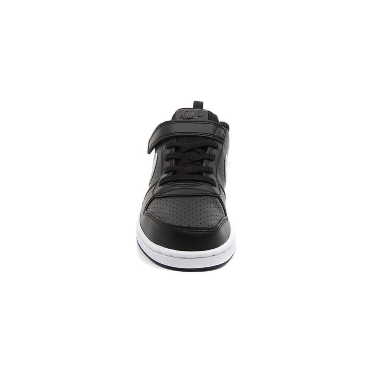 Nike Court Borough Low Top Skateboard Shoes Black White Children Aged 3 7 Years Old 870025-005