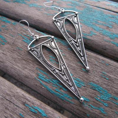 Vintage Triangle Hollow Earrings
