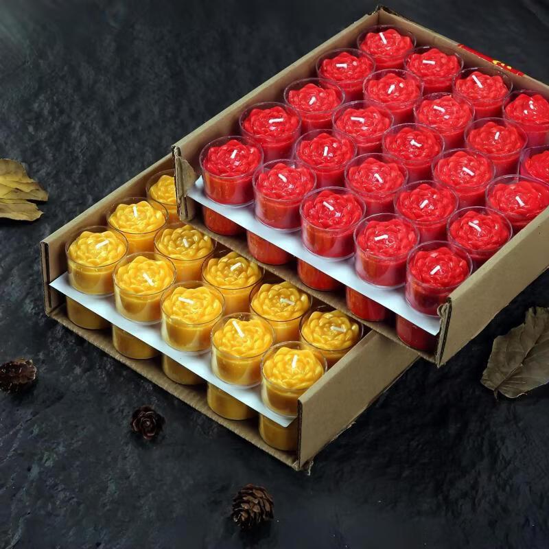 Handun Heart-Shaped Lotus Ghee Offering Candles (108-Pack)
