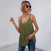 V-neck Sleeveless Open-Back Suspension All-Match Top Versatile Top