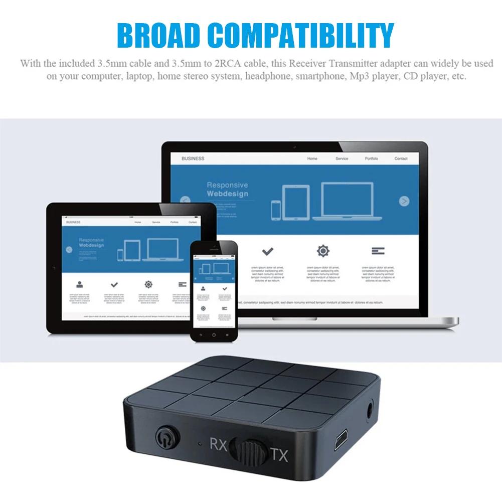 2 in 1 Kn321 Wireless Bluetooth5.0 Transmitter Audio Receiver Adapter For TV Computer Car Speaker Headset Adapter AUX RCA 3.5MM